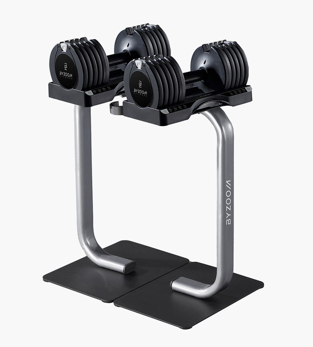 Pure Series 11.3KG 25LB Adjustable Dumbbell black Byzoom Fitness Swiss