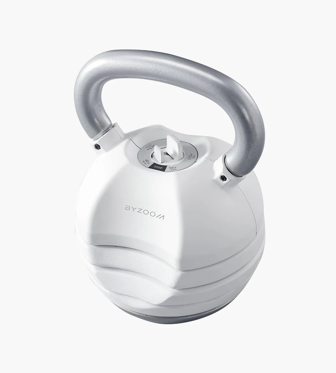 (Sold out for pre-order) Pure Series 18.1kg (40LB) 5-step weight adjustable kettlebell (white) 